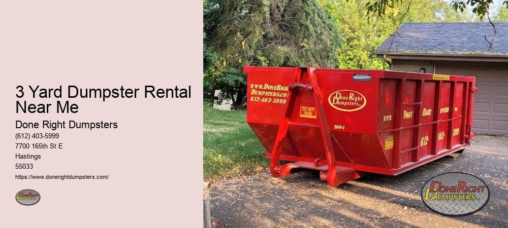 3 Yard Dumpster Rental Near Me