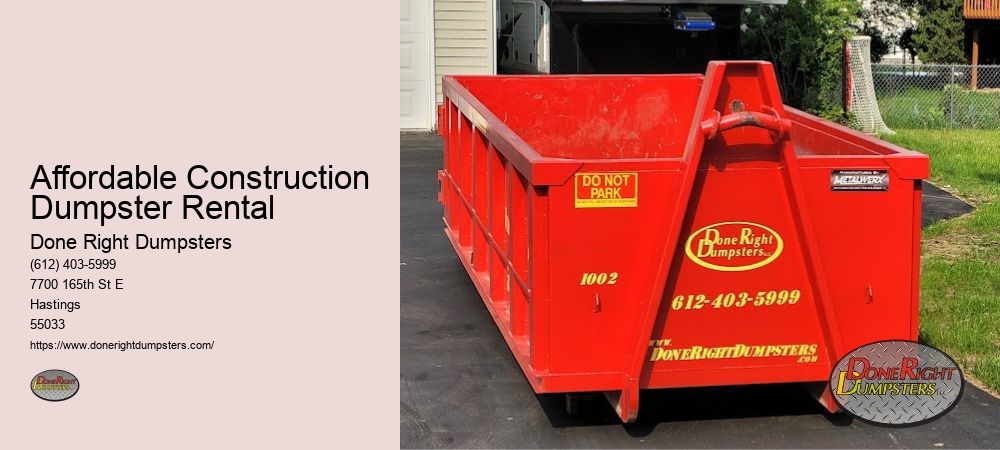 Residential Dumpster Rental Hastings MN