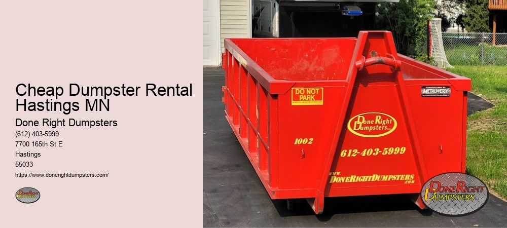 Dumpster Rental Near Hastings MN