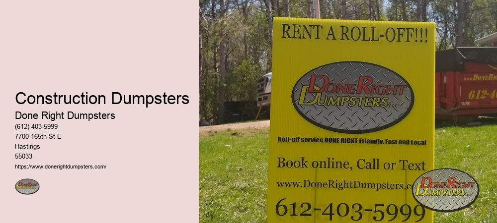 Affordable Construction Dumpster Rental