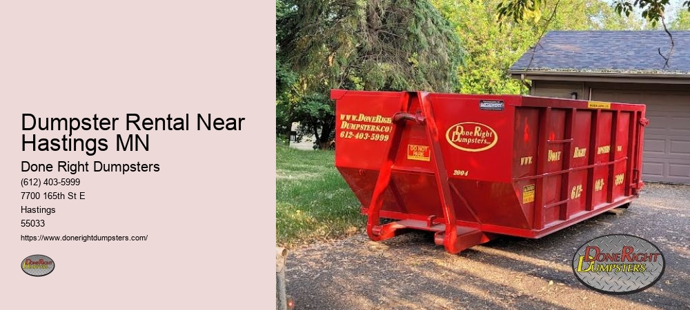 Dumpster Rental Near Hastings MN