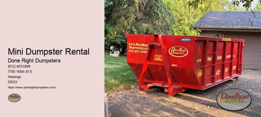 Mini Dumpster Rental