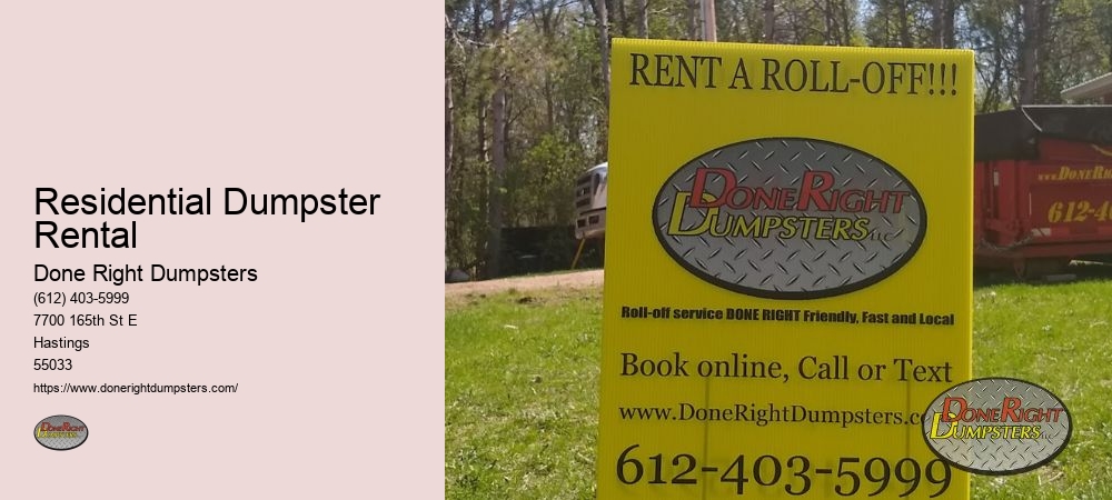 Large Dumpster Rental Cost