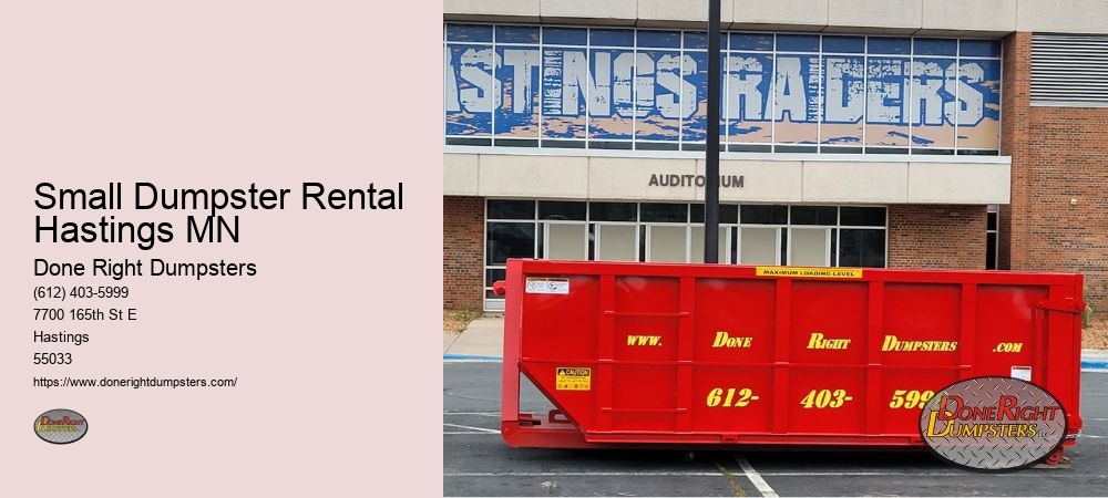 Small Dumpster Rental Hastings MN